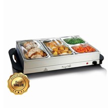 MegaChef Buffet Server Food Warmer w 4 Removable Sectional Trays Heated ... - £57.01 GBP