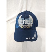 United States Air Force Baseball Hat Hook and Loop Adjustable Embroidered - £9.24 GBP