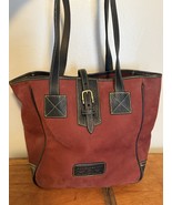 Vintage Dooney & Bourke Large Suede Leather Bucket Tote Bag USA Burgundy... - $1,312.00 MXN Vintage Dooney & Bourke Large Suede Leather Bucket Tote Bag USA Burgundy... - $1,312.00 MXN