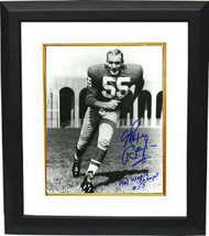 Maxie Baughan signed Philadelphia Eagles 8X10 B&W Photo Custom Framed 1960 World - $78.95