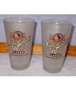 Leinenkugel Brewing Red Lager Beer Frosted Pint Glass Lot of 2 Old Logo  - $14.95