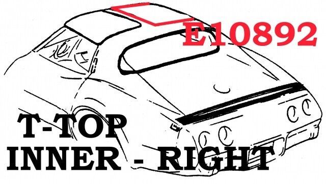 1968-1969 Corvette Weatherstrip T Top Inner USA Right - $98.95
