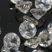 One White Topaz Natural Faceted 4 mm Round Colorless Gemstone Averages .30 carat - £1.53 GBP