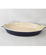 Le Creuset Stoneware Oval Dish Dark Blue Baking Casserole Dish 11-31 READ!! - $54.26 CAD