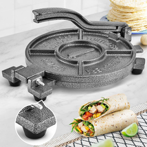 ARC 10.4&quot; Cast Iron Tortilla Press with 100 Pcs Parchment Paper, Black Gray - €53,49 EUR