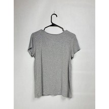 American Eagle Soft &amp; Sexy Shirt Womens Medium Gray Striped Short Sleeve Stretch - £11.92 GBP