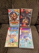 Nintendo Switch CASES ONLY Lot of 4 Sonic Donkey Kong Mario Streets Of Rage - £18.20 GBP
