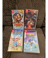 Nintendo Switch CASES ONLY Lot of 4 Sonic Donkey Kong Mario Streets Of Rage - £17.78 GBP