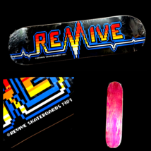 8 Bit Lifeline ReVive Skateboard 8.5&quot; Deck Pink Stain NES Mega Man Style... - £53.24 GBP
