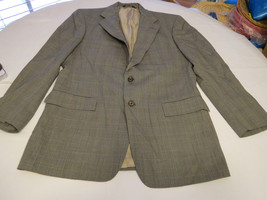Mens Polo by Ralph Lauren jacket black tan plaid coat 41/35 lng wool GUC@ - $46.32