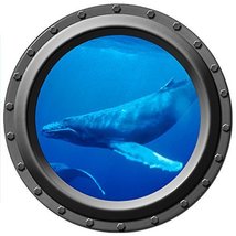 Humpback Whale - Porthole Wall Decal - £11.00 GBP
