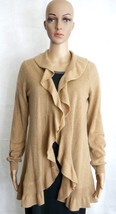 Cashmere by Charter Club Womens Taupe Tan Waterfall Cardigan Sweater Med... - £34.04 GBP