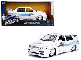 Jesse&#39;s Volkswagen Jetta White with Graphics &quot;Fast &amp; Furious&quot; Movie 1/24 Diecast - £35.48 GBP
