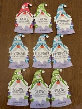 Spalife Facial Masks Lot Of 9 Holiday Christmas Hyaluronic Green Tea Pep... - $12.07