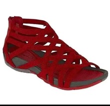 Women&#39;s Red Summer Comfort Sporty Beach Gladiator Platform Wedge Sandals... - £41.44 GBP