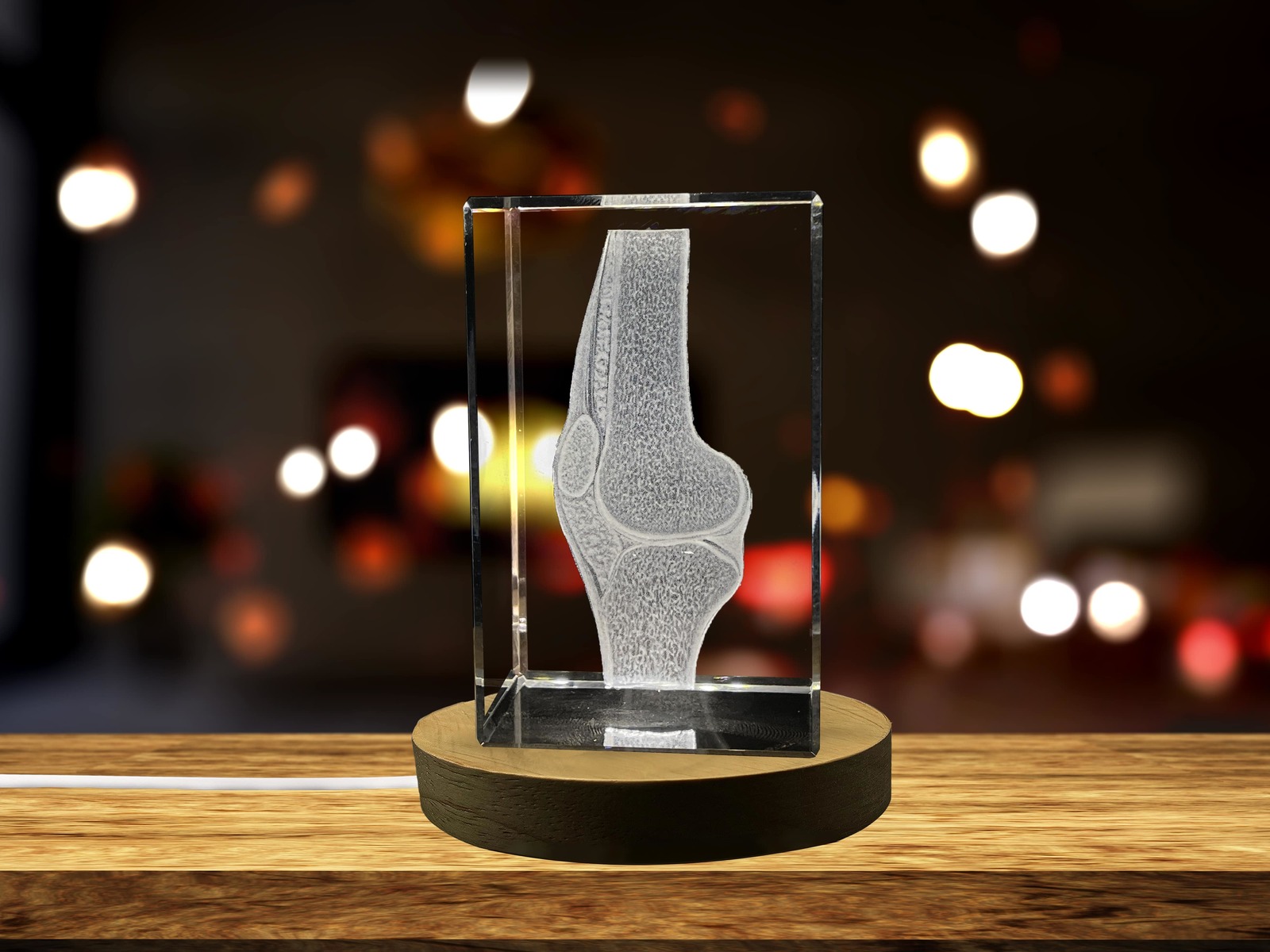 LED Base included | Joints Art| 3D-Engraved-Crystal-Keepsake | Gift/Decor