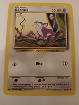 Pokemon 1999 Base Set Rattata 61 / 102 NM Single Trading Card - £7.86 GBP
