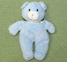 BABY GUND MY FIRST BEAR BLUE TEDDY 8&quot; PLUSH STUFFED ANIMAL #58222 HARD T... - £14.39 GBP