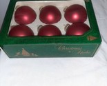 Vintage Krebs Glass Christmas Ornaments Red Velvet Set of Six, 2 1/2, Wi... - $11.99