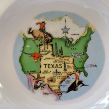 Made in Japan, Wales china Paper tag, large Texas in US map, 6&quot; ashtray - £15.02 GBP