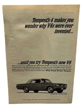 Pontiac Tempest Print Ad 1963 Vintage Wide Track Car Auto V-8 Original Ad - $11.95