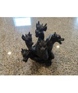 Smoke Breathing Dragon Incense Burner Cover 9&quot; Resin by Hosley 5 Headed ... - $14.84
