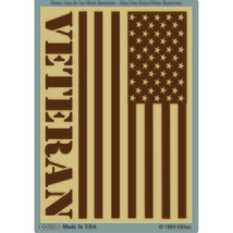 Patriotic Tan and Brown USA Flag (3&quot;x4-1/4&quot;) - £6.65 GBP