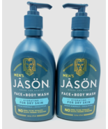 Lot of 2 Men&#39;s Jason Face + Body Wash Hydrating  For Dry Skin 16oz - $29.99