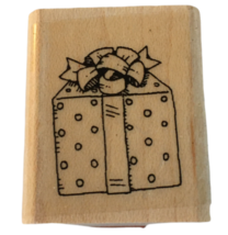 Stampin Up Rubber Stamp Holiday Gift Box Present Christmas Card Making Craft Art - £2.38 GBP