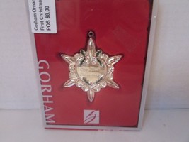 Gorham Ornament Our First Christmas Silverplate Box 3.25" Heart Star Hanger Sale - $2.92