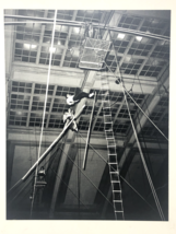 Original Vintage Oversized 20x16 Mounted 14 1/2x16 Photo - Trapeze Artist 1958 - £43.07 GBP