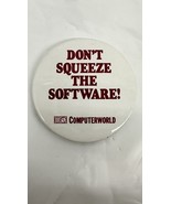 1980&#39;s? Dont Squeeze The Software Computerworld 2 1/4&quot; Litho Advertising... - $180.99 MXN