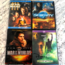 SciFi 4 DVD Lot: War of the Worlds, Serenity, Star Wars III, Star Trek Nemesis - £6.37 GBP