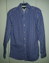 BANANA REPUBLIC &quot;GRANT FIT&quot; MEN&#39;S LS CHECKED COTTON BUTTON SHIRT-S-NWOT-... - $14.01
