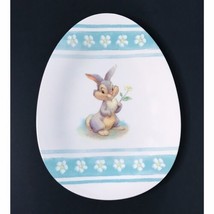 Disney Store Thumper Melamine Plate Rabbit From Bambi Oval Egg Shaped Dish - $11.88