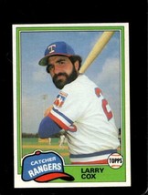 1981 Topps Traded #749 Larry Cox Nmmt Rangers *X73931 - £0.98 GBP