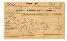 Louisville &amp; Nashville Railroad Company Freight Bill 1903 - $11.88