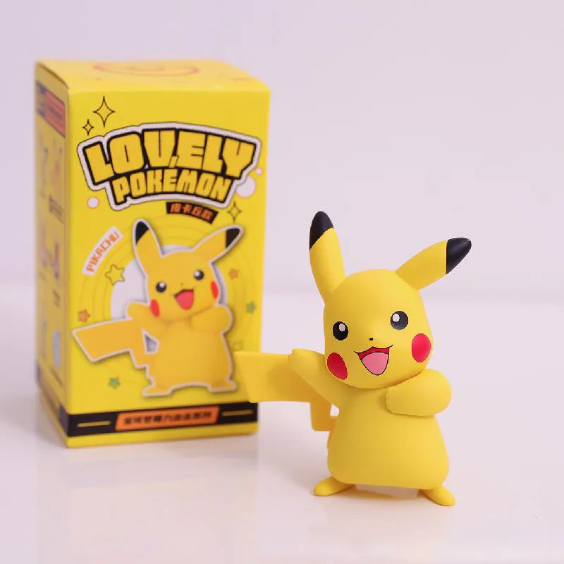 Bandai Anime Kawaii Cute Attack Pikachu Raichu Pichu Pokemon Cute Orname... - £18.35 GBP+
