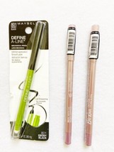 (Lot of 3) NYX Eyeiner Stick, Lilac &amp; Maybelliine Define Eyeliner, 801 Black - £12.58 GBP