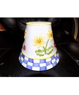 Multi Color Floral/Lady Bug  Candle Holder With Topper - £5.74 GBP