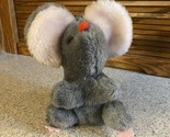 Vintage Wallace Berrie Small little plush Gray Mouse Korea 1978 nutshells - $12.34
