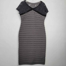 London Times Womens Dress Size 12 Black Midi Bodycon Stretch Petite Whimsigoth - £10.38 GBP