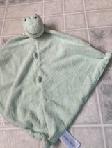 Angel Dear Green White  & Yellow Frog Minky Security Blanket Lovey 13" Square - $15.88