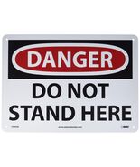 Accuform Sign: Danger DO NOT STAND HERE Rectangle 14 in x 10 in Aluminum... - $559.94 MXN