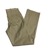 Men&#39;s Davis Clothing Company brown flat front polyester unfinished pants... - $29.69