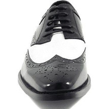 25092-111 Stacy Adams Tinsley Wingtip Oxford Men's Shoes Black White Lace Up image 7