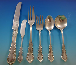 Georgian Rose by Reed &amp; Barton Sterling Silver Dinner 8 Flatware Set 55 Pieces - £2,887.93 GBP
