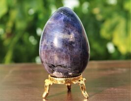 Superb 70mm Natural Blue Iolite Crystal Healing Energy Reiki Chakras Sto... - $39.93