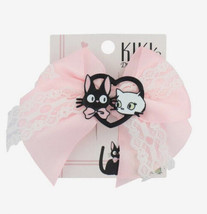 Studio Ghibli Kiki&#39;s Delivery Service Jiji And Lilly Charm Pink Lace Hair Bow - £18.59 GBP
