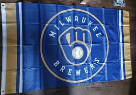 Milwaukee Brewers Circle Banner Flag Wincraft New 3 X 5 - £10.11 GBP